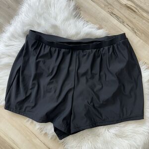 Miraclesuit plus size black brief lined swim shorts size 24W